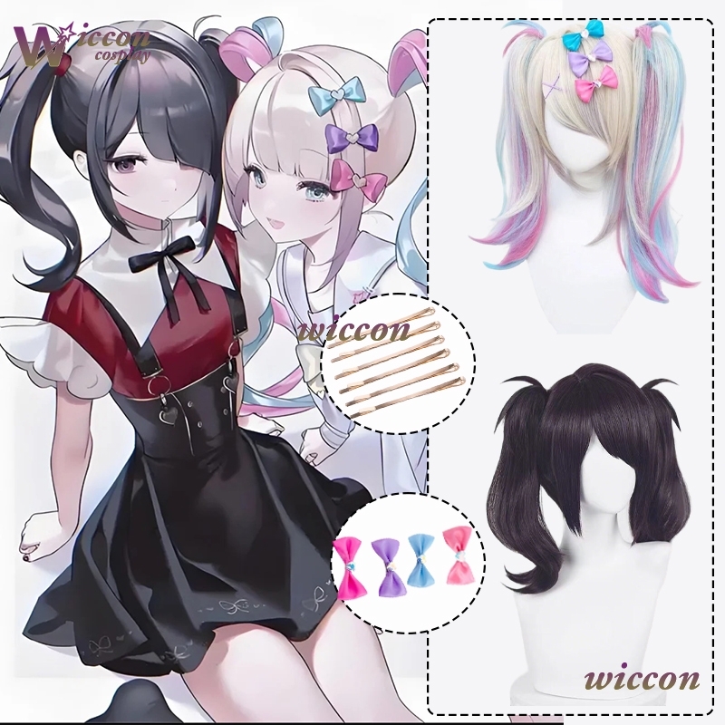 Anime Cosplay Girl With Black Hair - Angel-chan Hair Heat Resistant Synthetic Hair