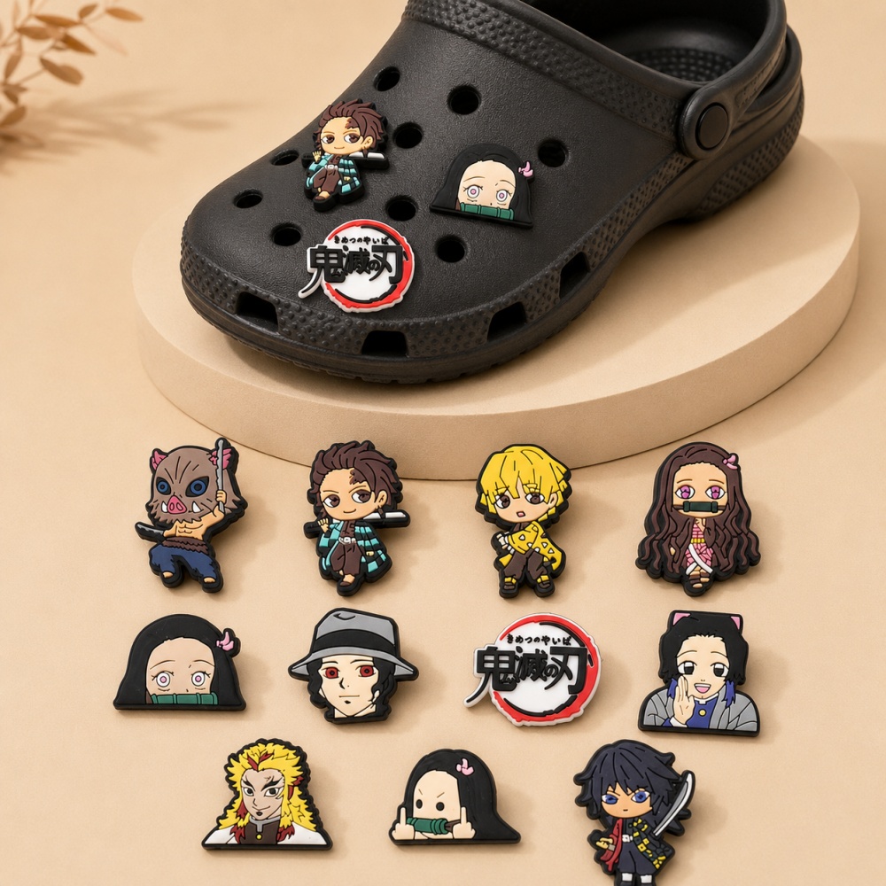 Cosplay Anime Tsunade - Anime Clog Button Pins Demon Slayer
