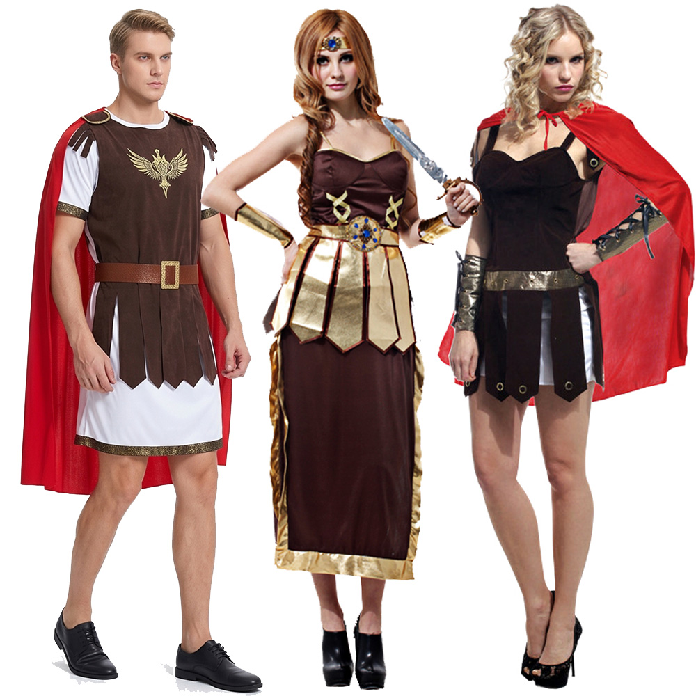Anime Cosplay Couple - Halloween Adults Roman Greek Gladiator Warrior