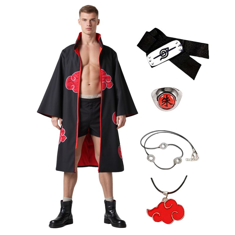 Attack Titan Cloak - Men Anime Akatsuki Cosplay Costume Red