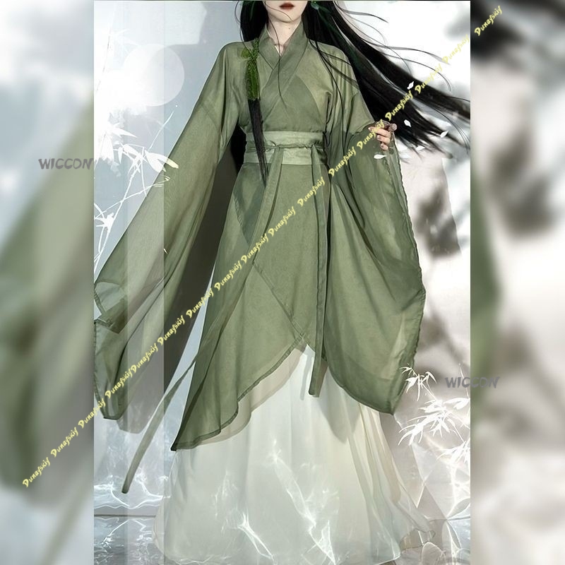 Chinese Hanfu Large-sleeved Cr - Anime Cosplay Girl With Black Hair review and price