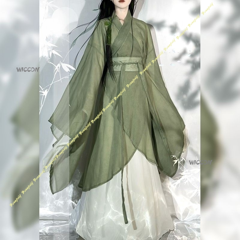 Chinese Hanfu Large-sleeved Cr - Anime Cosplay Girl With Black Hair review and price