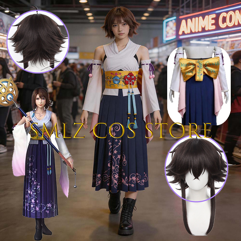 Smlz FFX Yuna Cosplay Anime FF - Anime Cosplay Girl Costume review and price