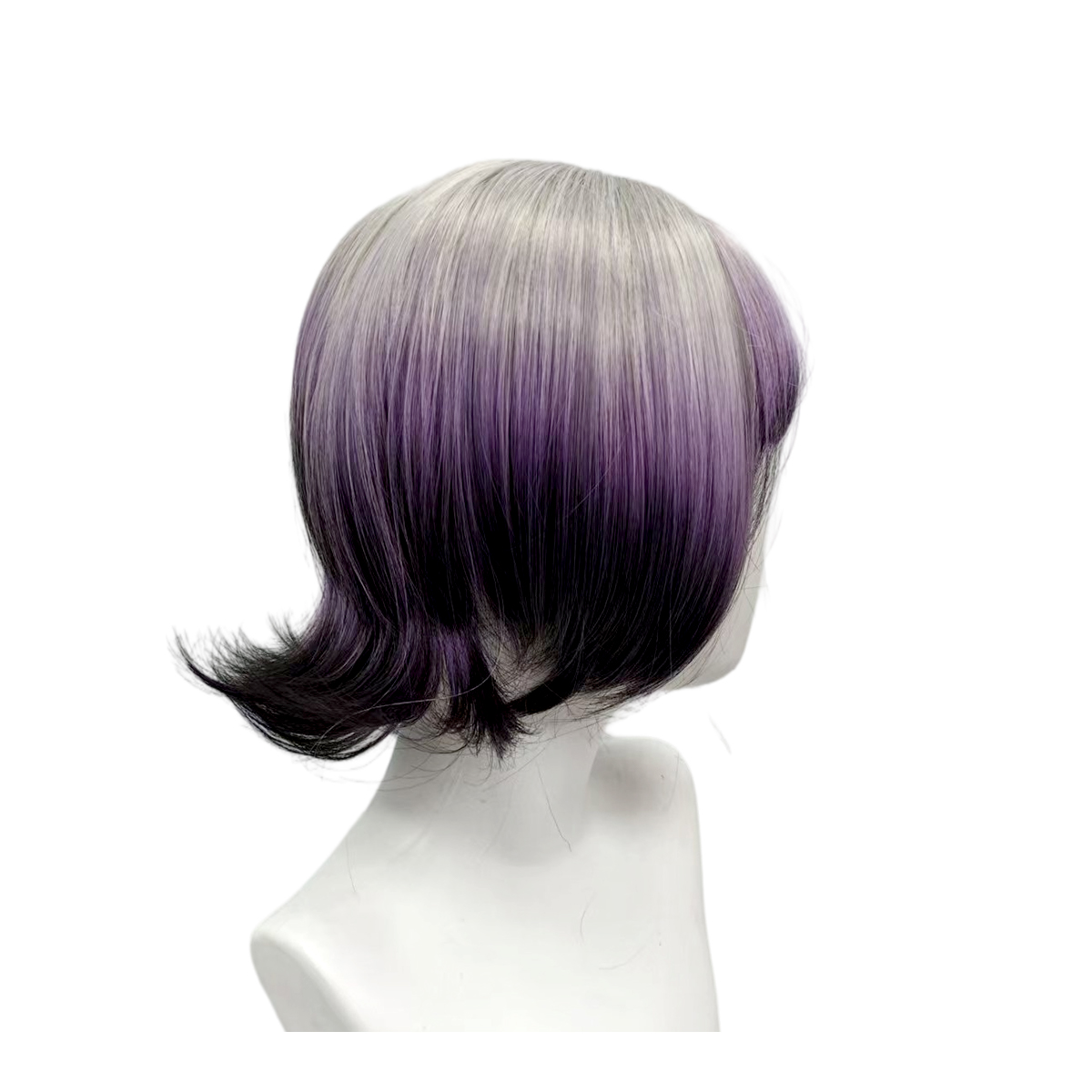 Grey Purple Black Ombre Bob Wi - Anime Cosplay Girl With Black Hair review and price