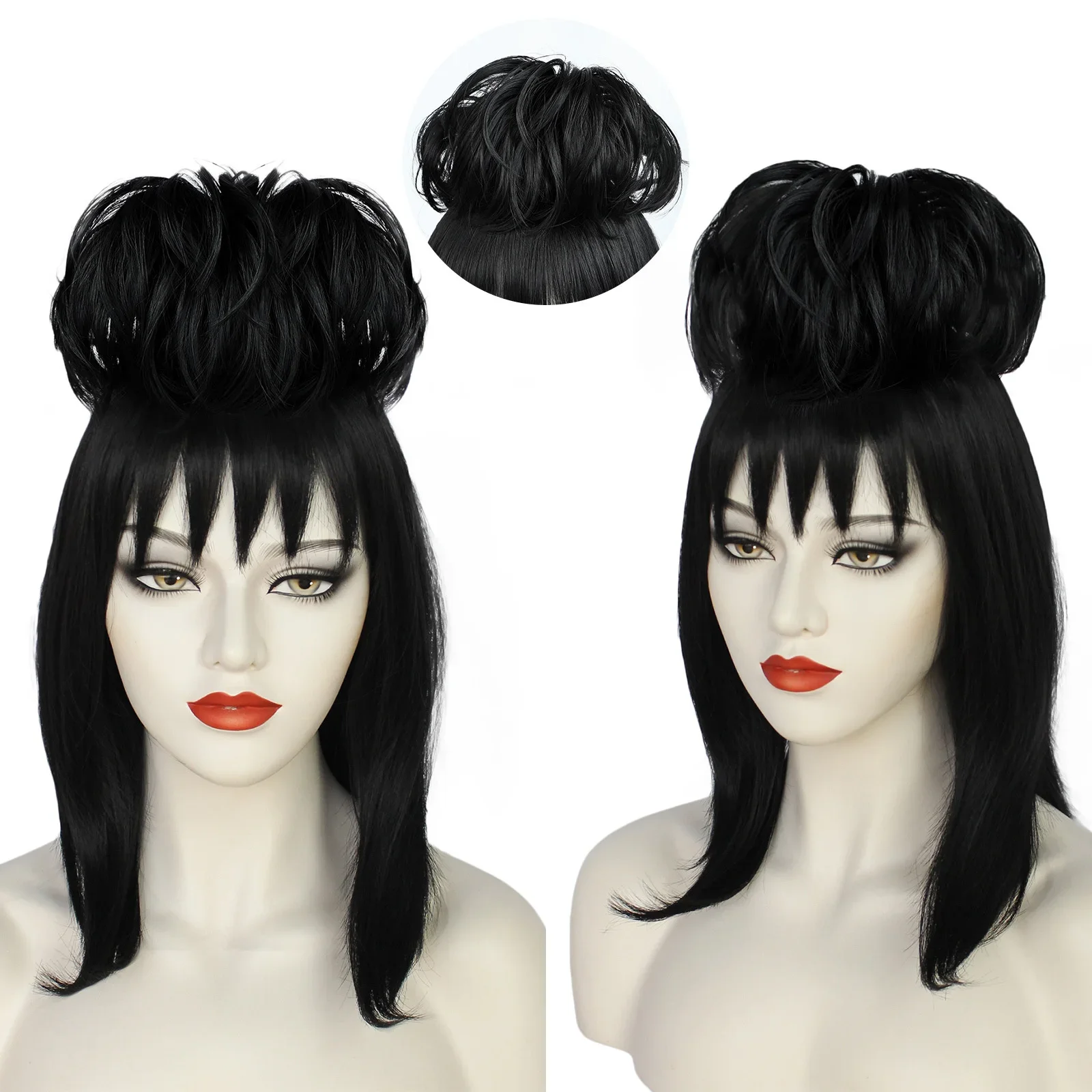 Lydia Deetz Cosplay Wig Bride  - Anime Cosplay Girl With Black Hair review and price
