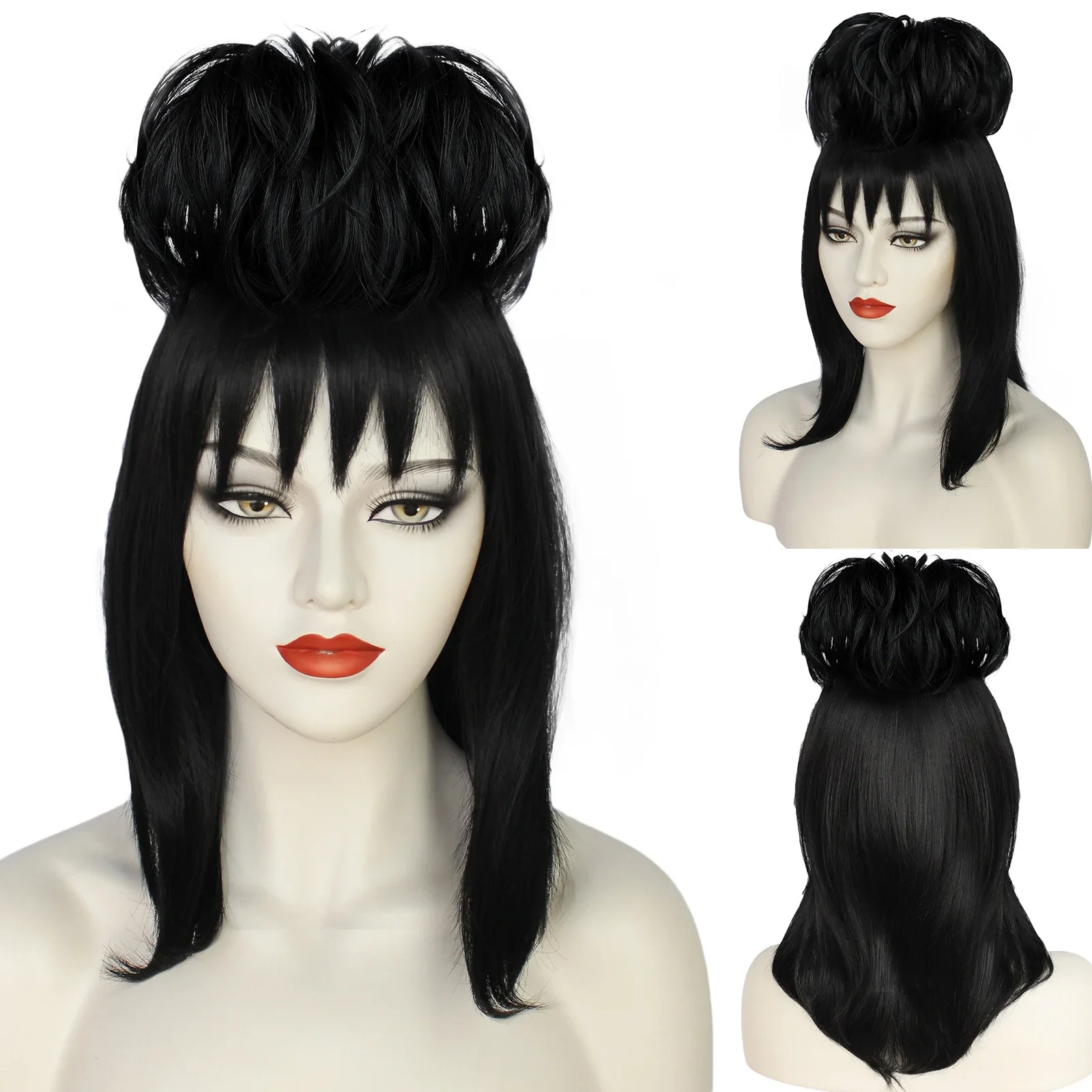 Lydia Deetz Cosplay Wig Bride  - Anime Cosplay Girl With Black Hair review and price