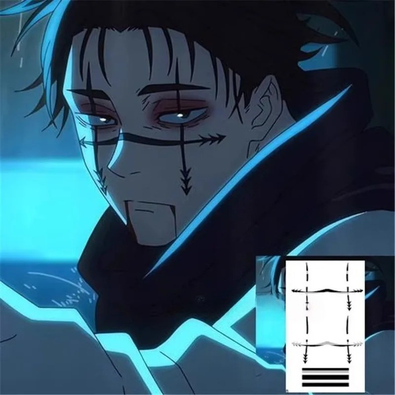 Choso Tattoo Sticker Anime Juj - Anime Cosplay Jujutsu review and price